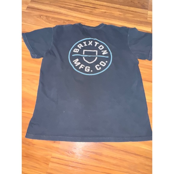 Brixton MFG Co.‎ Mens T-Shirt Blue Crew Neck Short Sleeve Graphic Tee - Picture 2 of 3